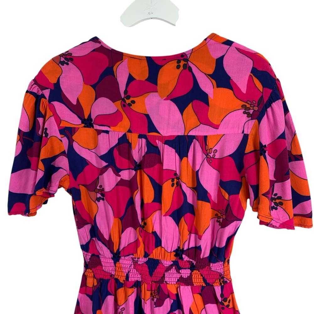 ABEL THE LABEL Vibrant Pink and Orange Women's Dress size small - Picture 10 of 16